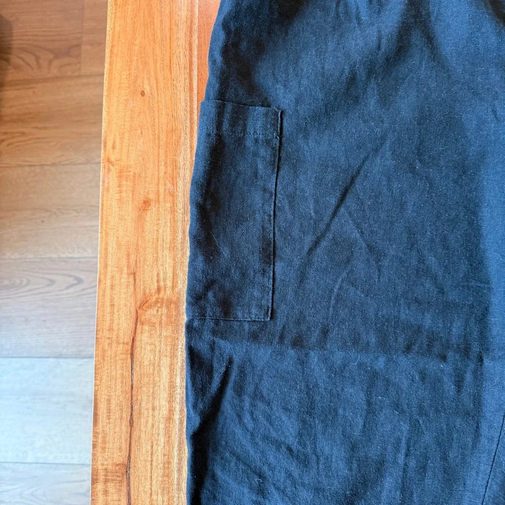 Zara Women's Black Linen Trousers Size‎ 6